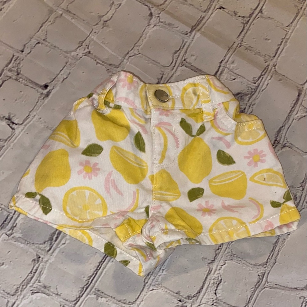 Children’s Place denim lemon shorts sz 12-18 mos